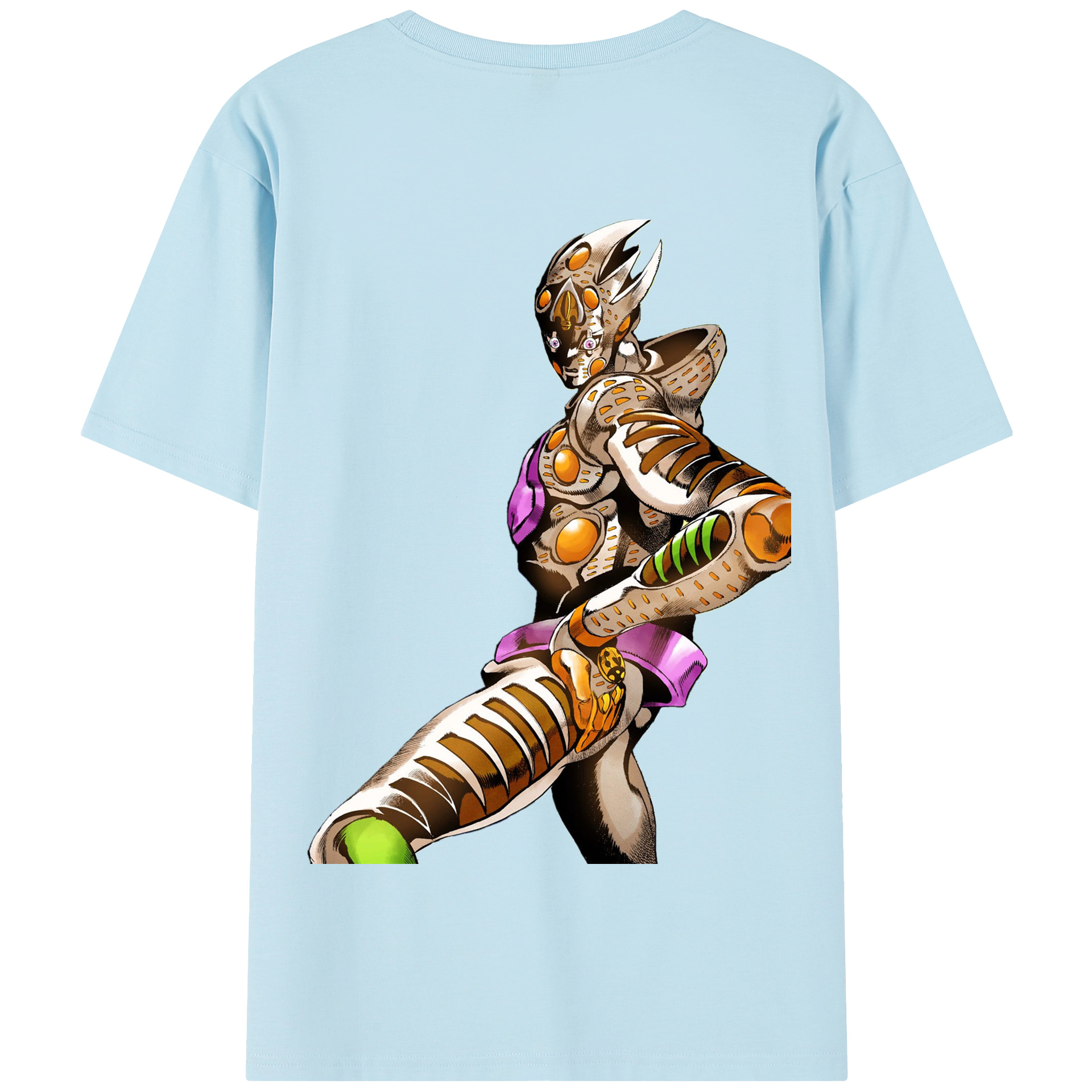 （画像用） ジョジョの奇妙な冒険 ジョルノ?ジョバァーナ JoJo's Bizarre Adventure Giorno Giovanna 綿100％半袖Tシャツ（背面プリント）